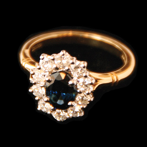 18ct Gold Sapphire And Diamond Ring