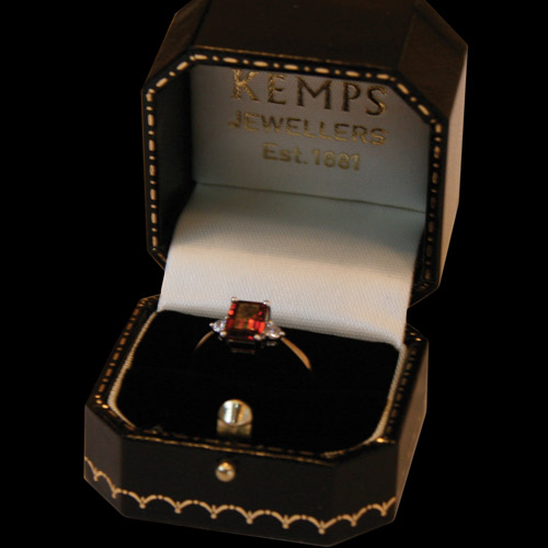 9ct Gold Garnet And Diamond Ring