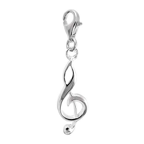 Silver Treble Clef Charm