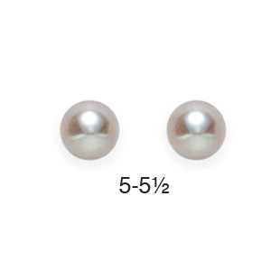 9ct Light Grey Pearl Stud Earrings