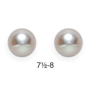 9ct Light Grey Pearl Stud Earrings