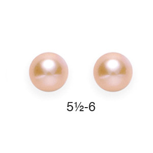 9ct Pink Pearl Stud Earrings