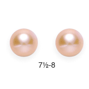 9ct Pink Pearl Stud Earrings