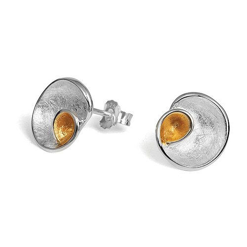 Silver And Gold Plated Earrings