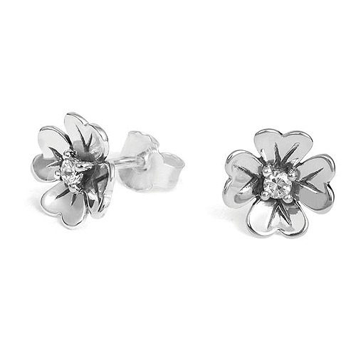 Silver Cz Earrings