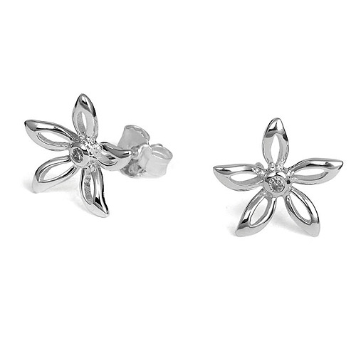 Silver Cz Earrings